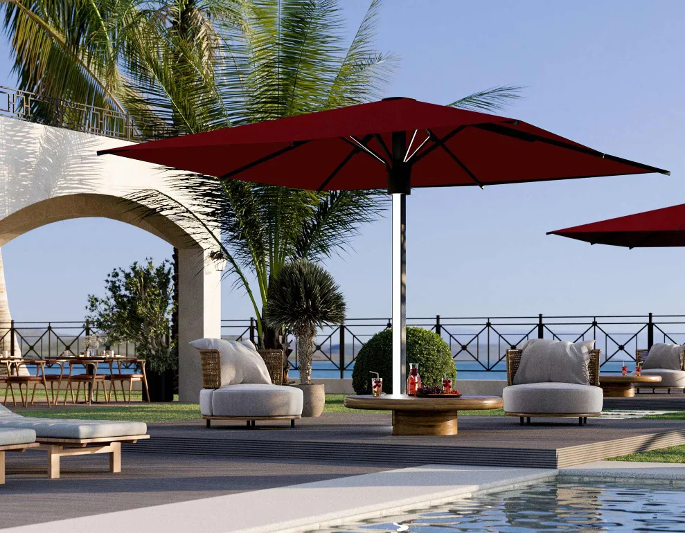 Parasol resistente al viento