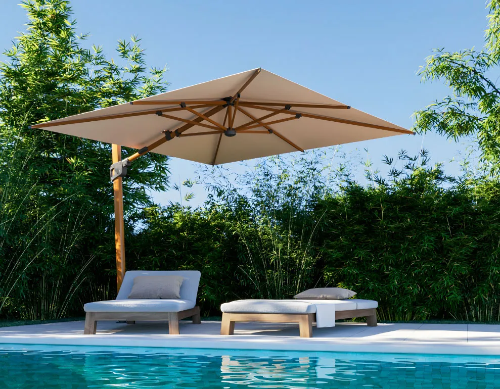 Parasol con iluminación