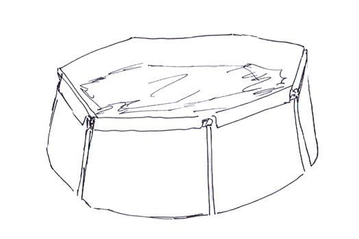 Design de uma piscina desmontável