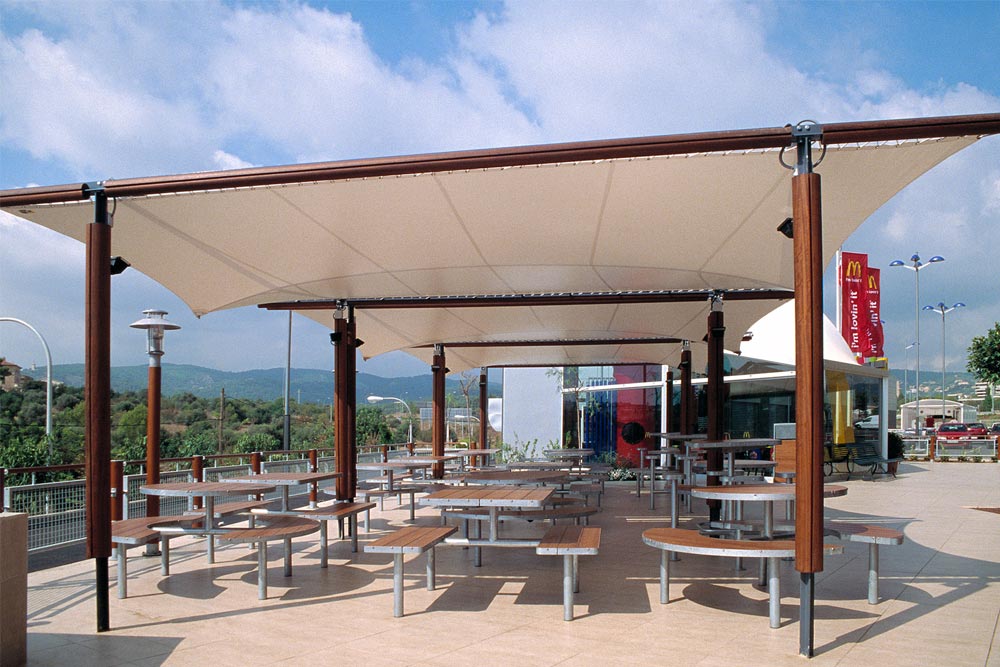 Estrutura de Lleida para terraço do restaurante