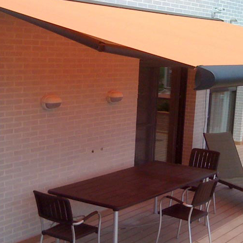 Awning ma6000 orange on private terrace