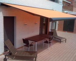Awning ma6000 orange on private terrace