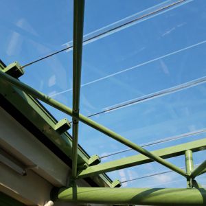 Detalle de la lámina de ETFE transparente 