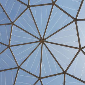Transparent ETFE in the dome.