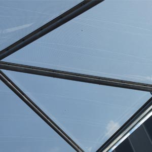 Vista superior de la cubierta ETFE de la ITV de Astúrias